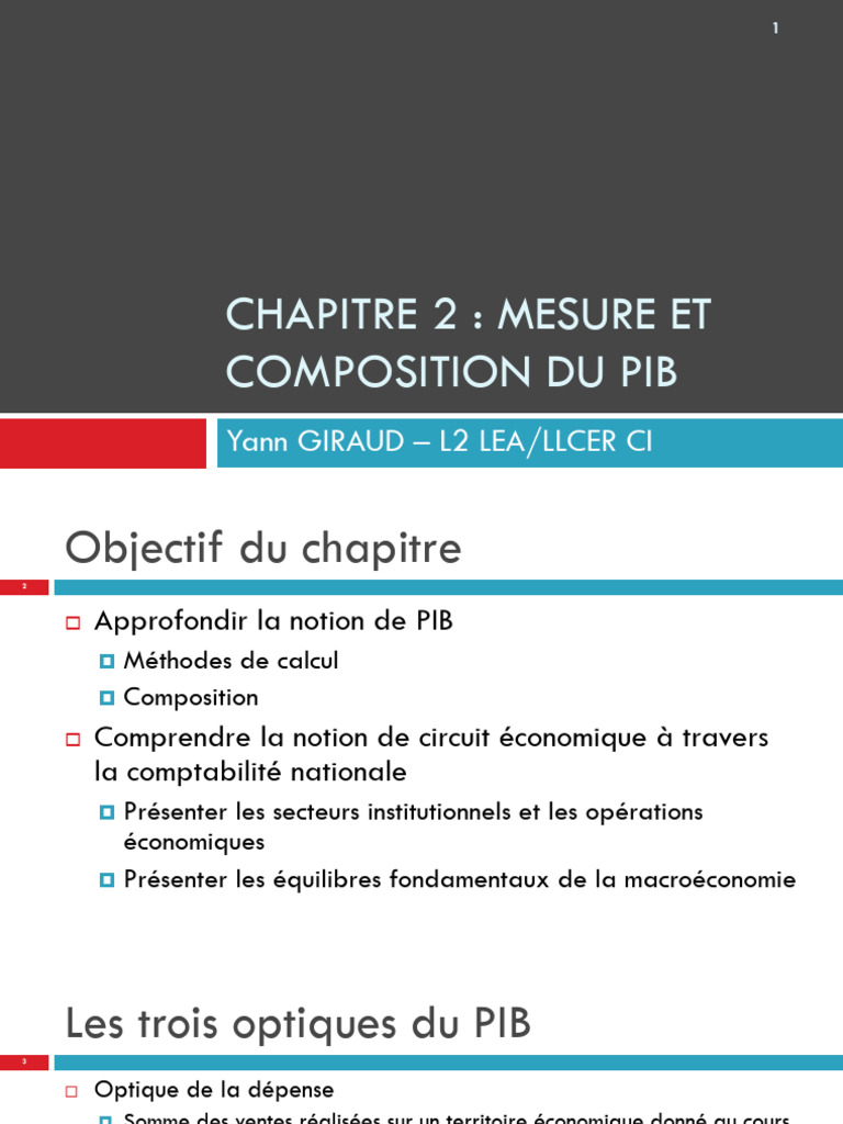 Mesure et Composition du PIB | PDF | Produit intérieur brut ...