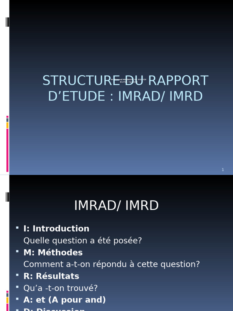 Structure du rapport IMRAD/IMRD | PDF | Test d'hypothèse | Statistiques