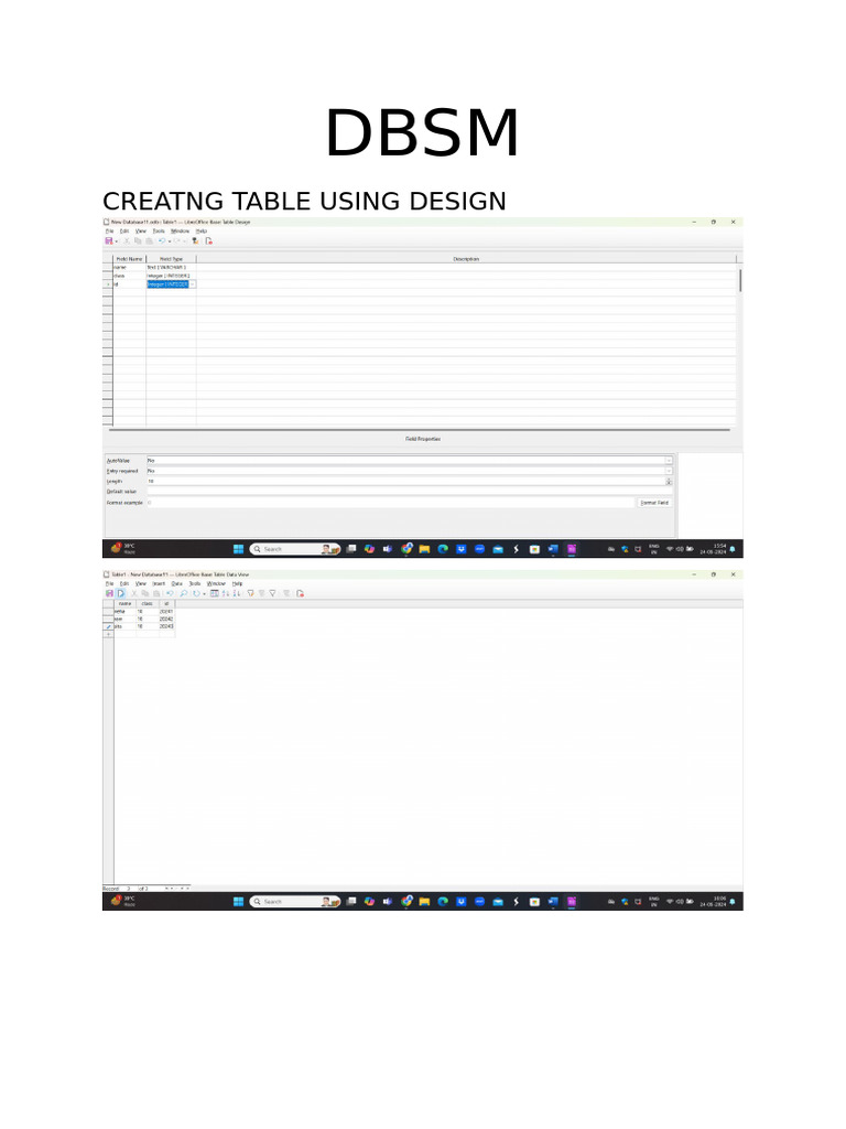 Database Table Creation Guide | PDF