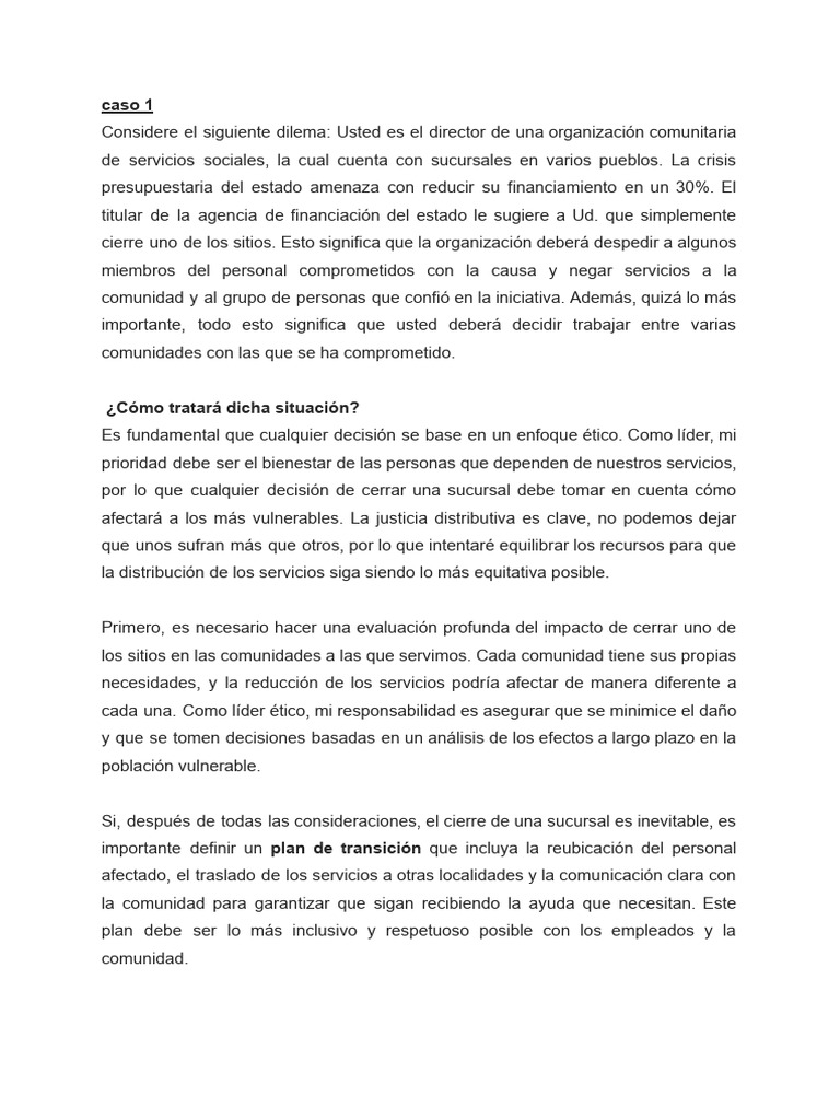Etica y Liderazgo | PDF | Otorgar dinero) | Economias