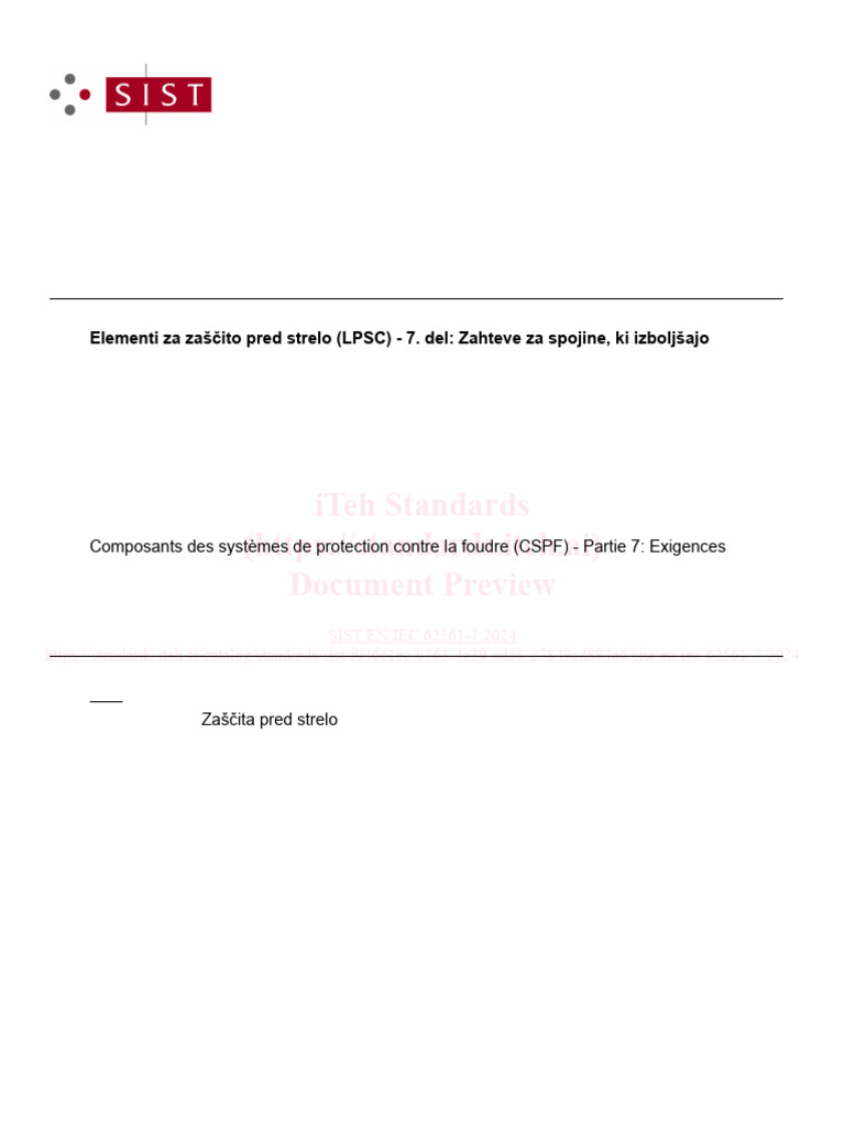 IEC 62561-7:2024 Lightning Protection Standards | PDF | International ...