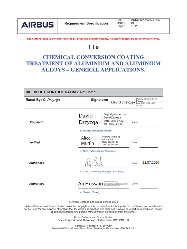 ADSS-SP-1000771137 Issue 1 | PDF | Corrosion | Coating
