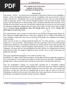 SSLC-ENGLISH-SUMMARY OF ALL CHAPTER