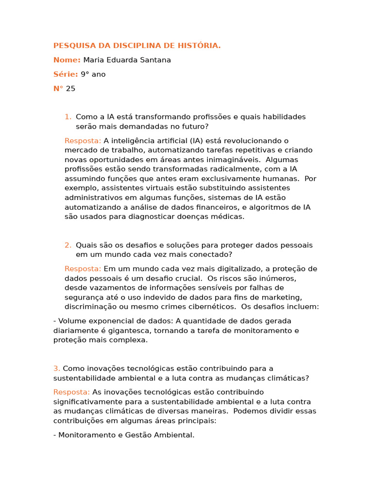 Impactos da Tecnologia na Sociedade Moderna | PDF | Aprendizado ...