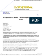 It's Possible To Derive TBP From Partial Distillation Data - Print This Page