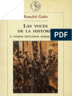 Ranahit Guha Las Voces de La Historia