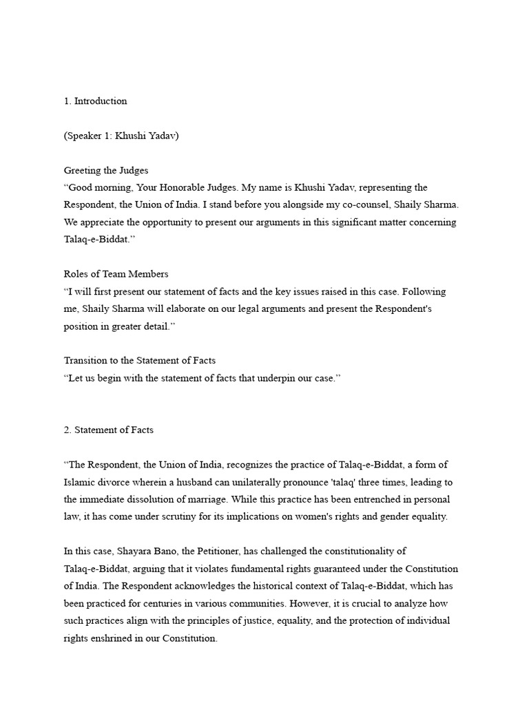 Respondent Statements | PDF | Gender Studies | Discrimination & Race ...