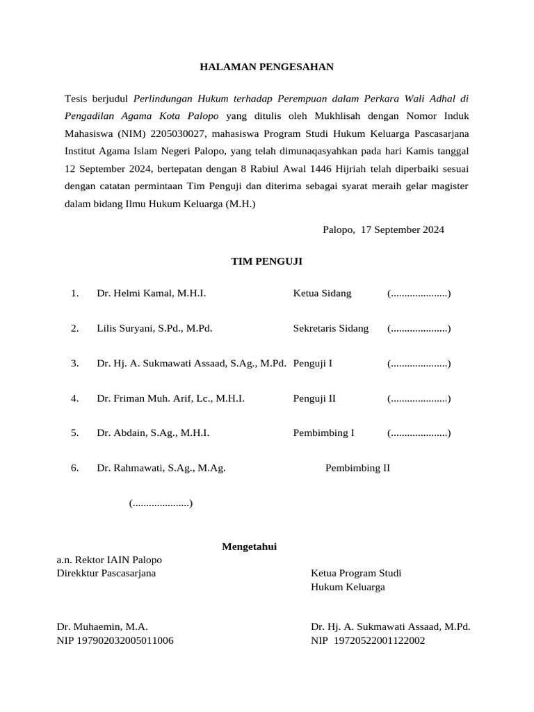 Perlindungan Hukum Perempuan di Palopo | PDF