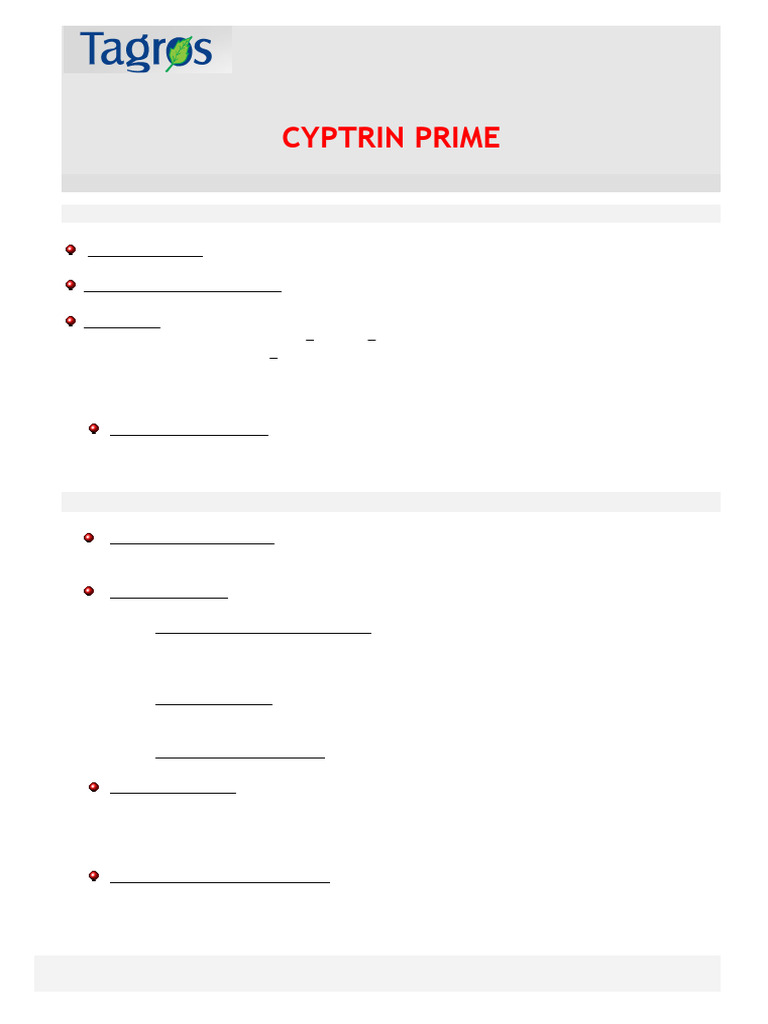 Ficha de Segurança do Inseticida CYPTRIN PRIME | PDF | Embalagem e ...