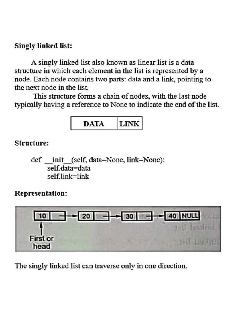 Singly Linked List | PDF