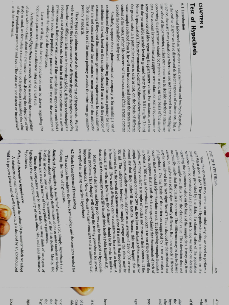 Testing of Hypothesis Part - 1 | PDF