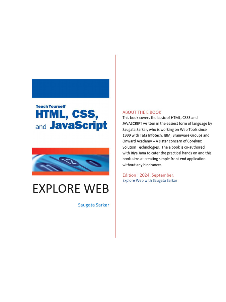 Web Explore Javascript Saugata | PDF | Html Element | Html