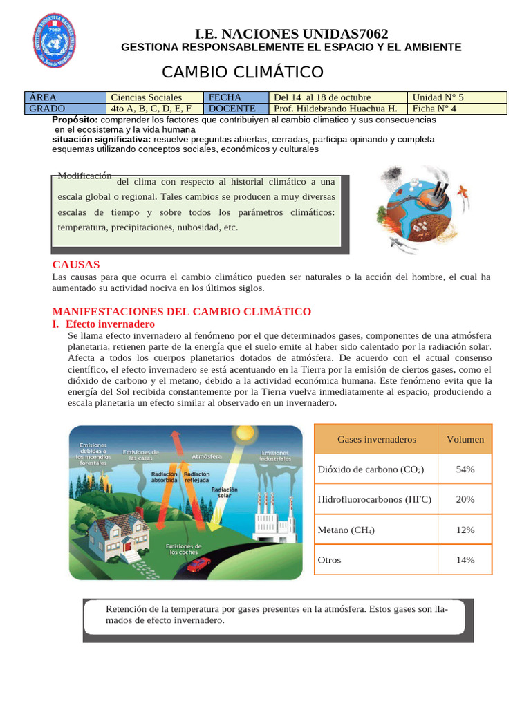 Efecto Invernadero y Cambio Climático | PDF | Gases de efecto ...