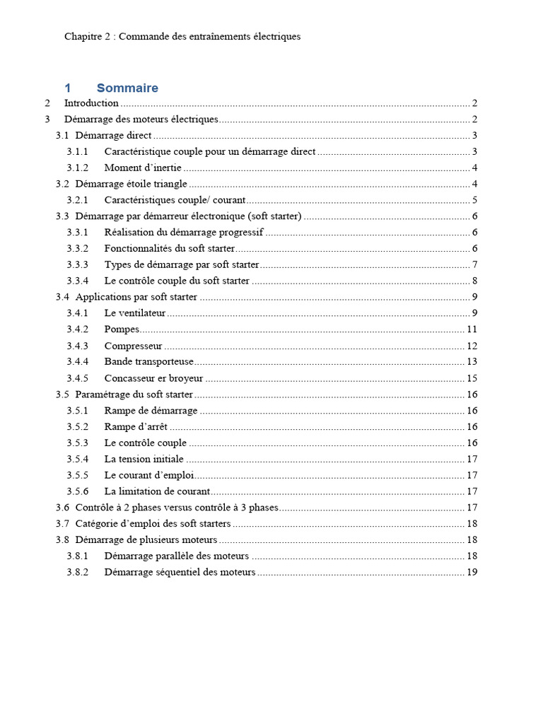 Démarrage des moteurs électriques et soft starters PDF Puissance — free download
