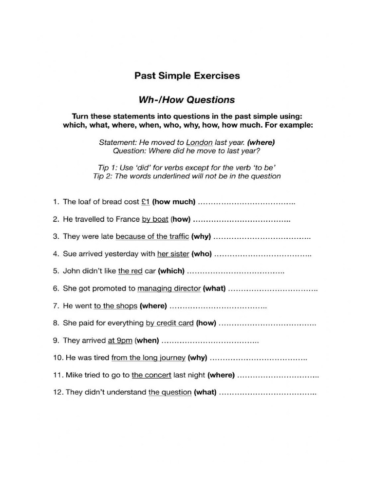 Past Simple Questions p.2 | PDF