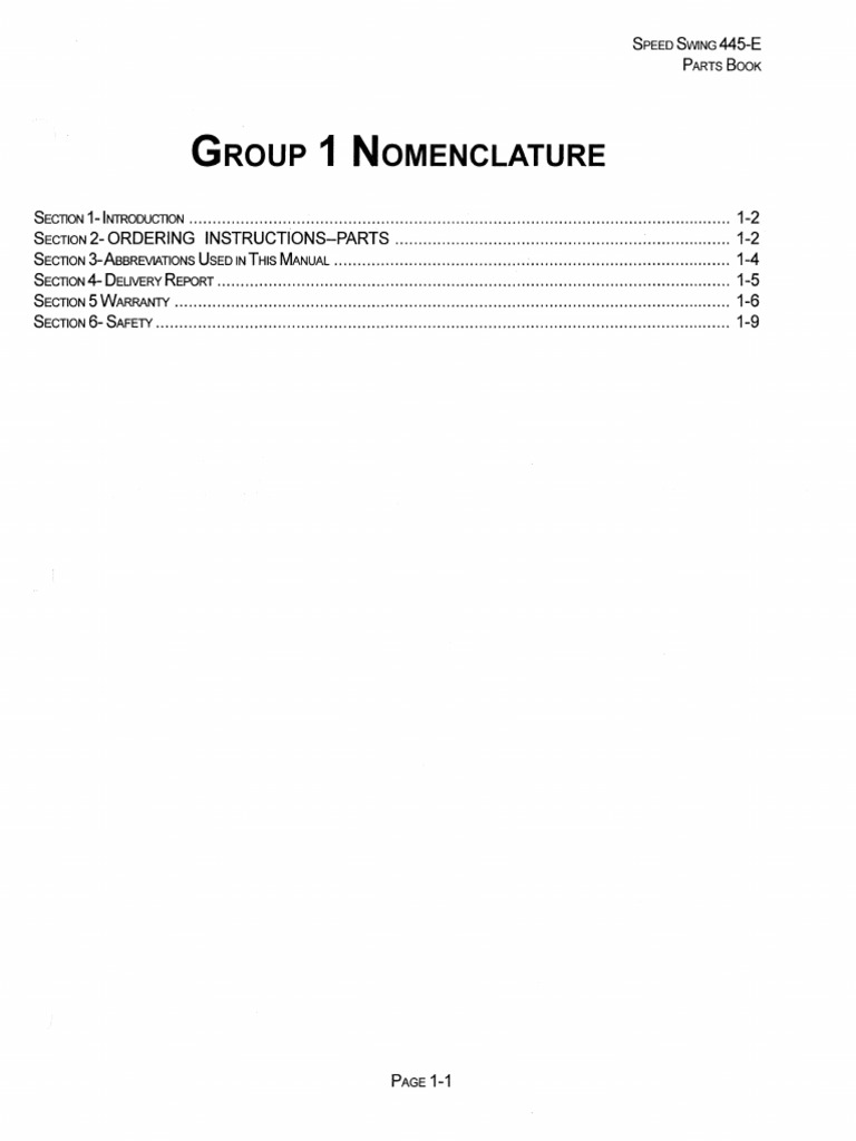 Speed Swing 445-E Parts Manual Guide | PDF | Legal Liability