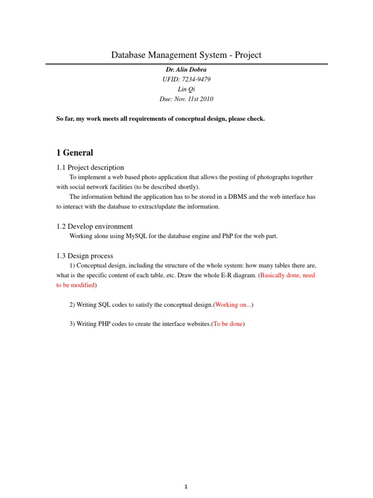 Project Conceptual Design | Download Free PDF | Php | Databases
