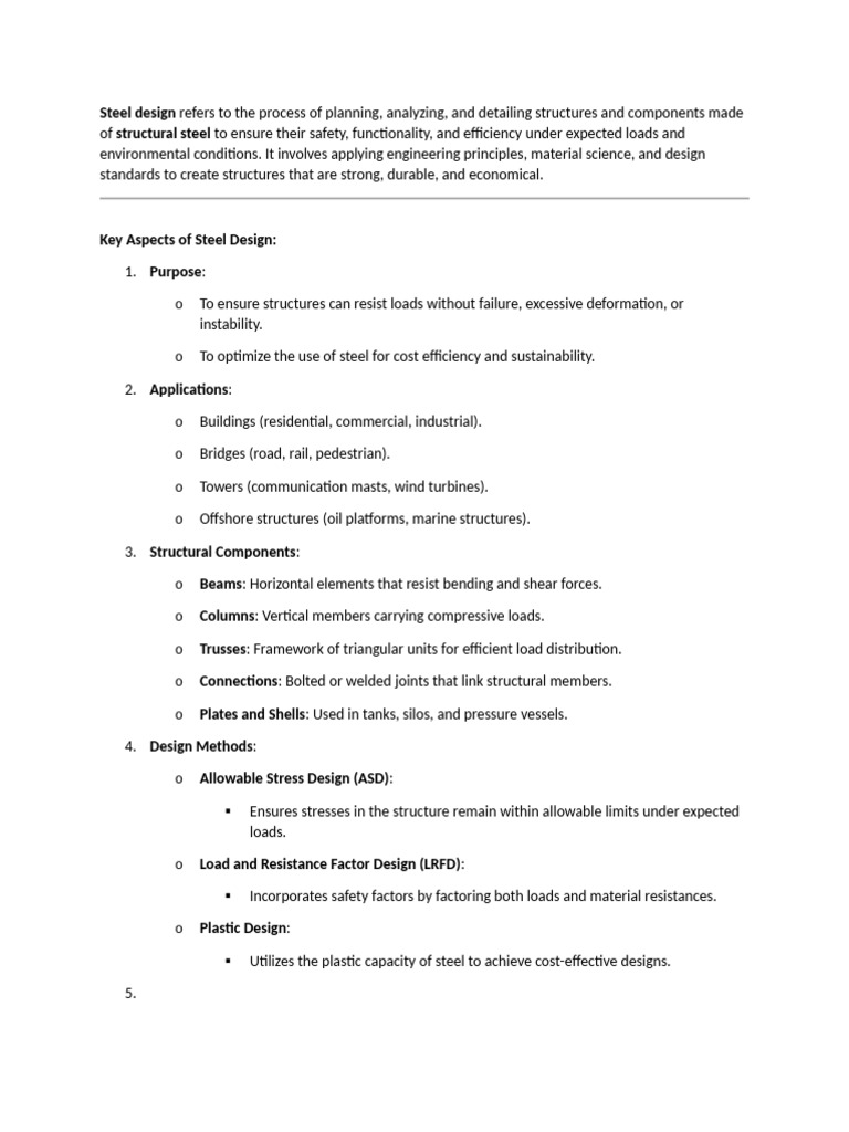 Essential Guide to Steel Design Principles | PDF