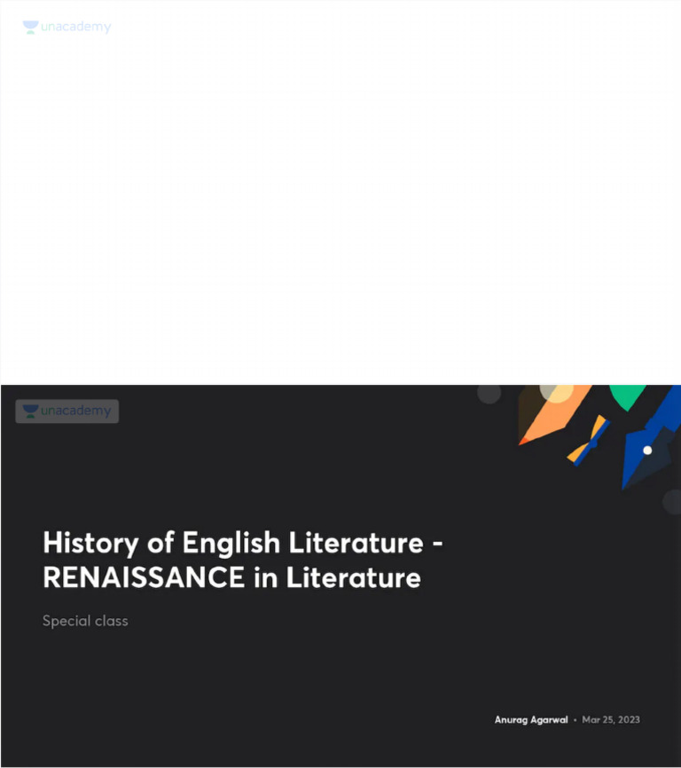 History of English Literature RENAISSANCE in Literature With Anno | PDF