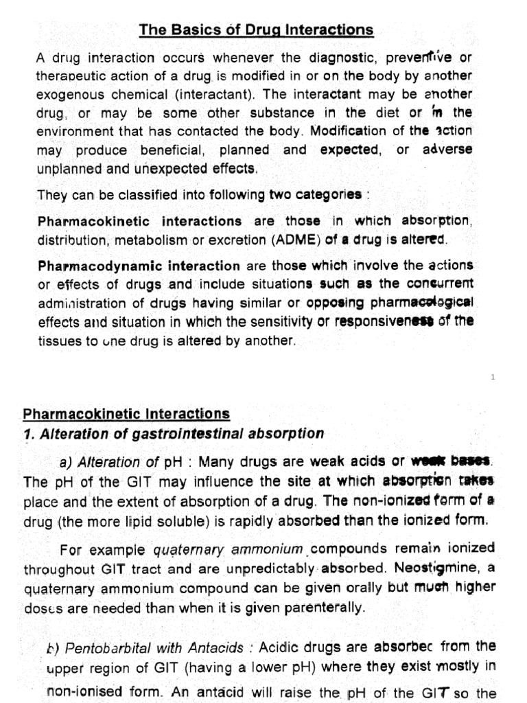 What Are 3 Types Of Drug Interactions
