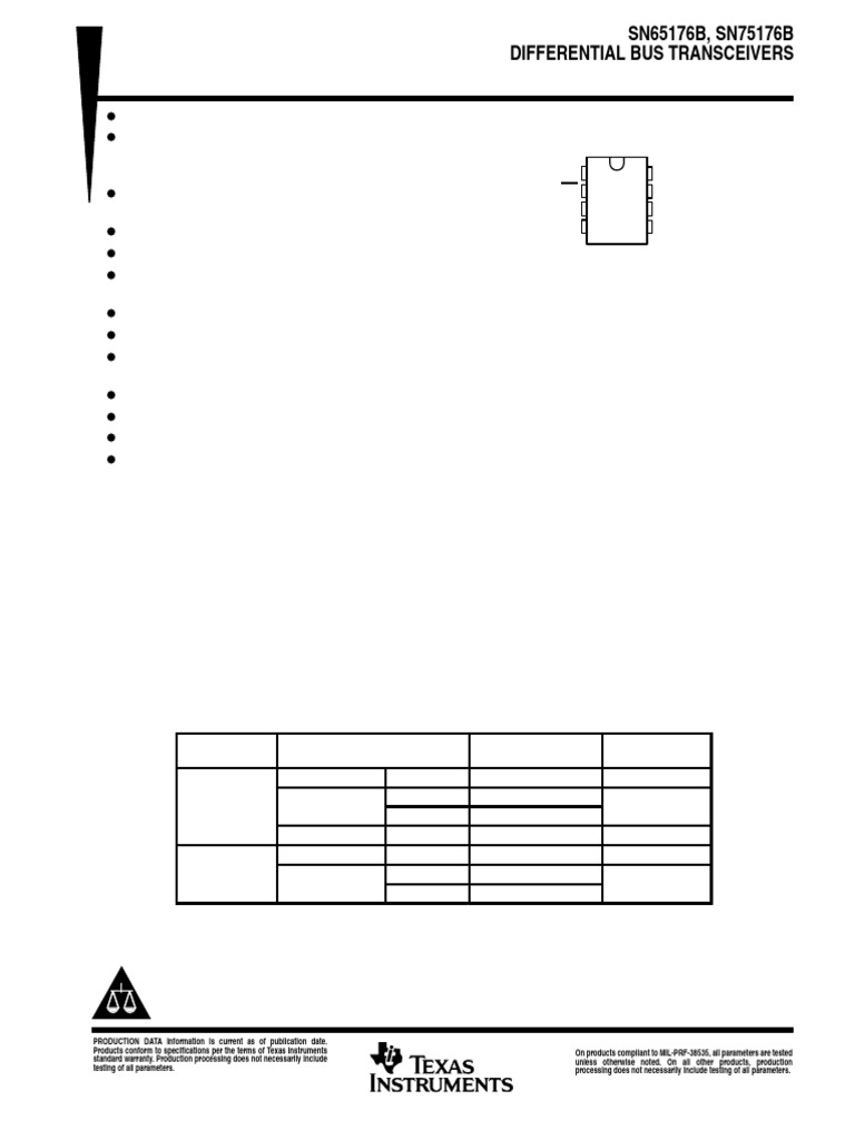 SN65176B | PDF | Electricity | Electrical Engineering
