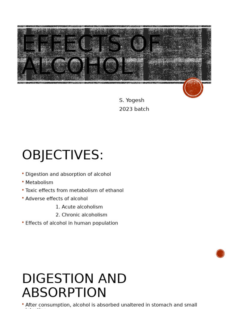 Effects of Alcohol on Health and Metabolism | PDF | Alcoholism | Liver