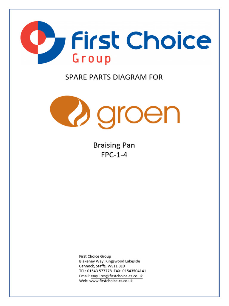 Braising Pan Operator Manual FPC-1-4 | PDF | Thermostat