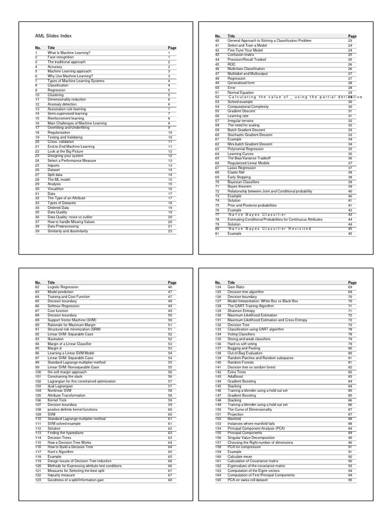 Comprehensive Machine Learning Guide | PDF | Support Vector Machine ...