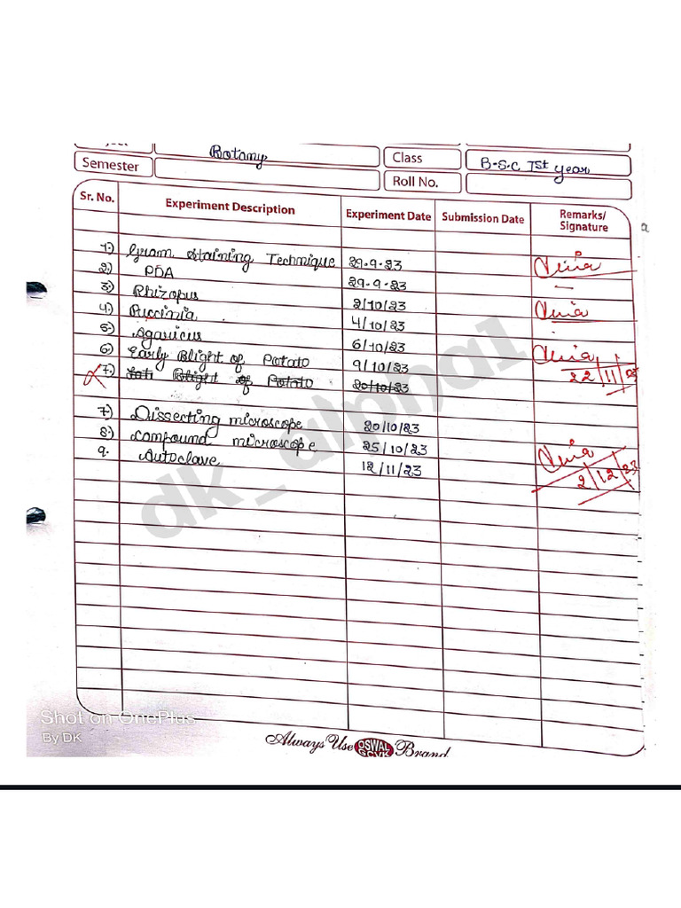 Botany Practical | PDF