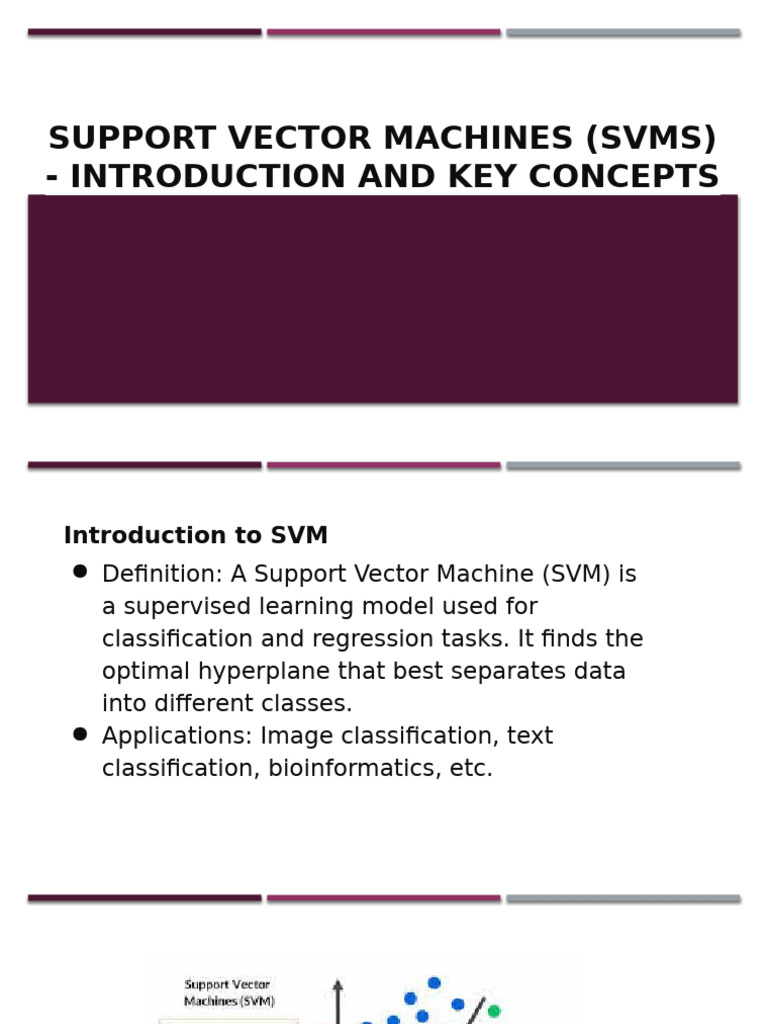 Support Vector Machines (SVMS) - Introduction and Key Concepts | PDF ...