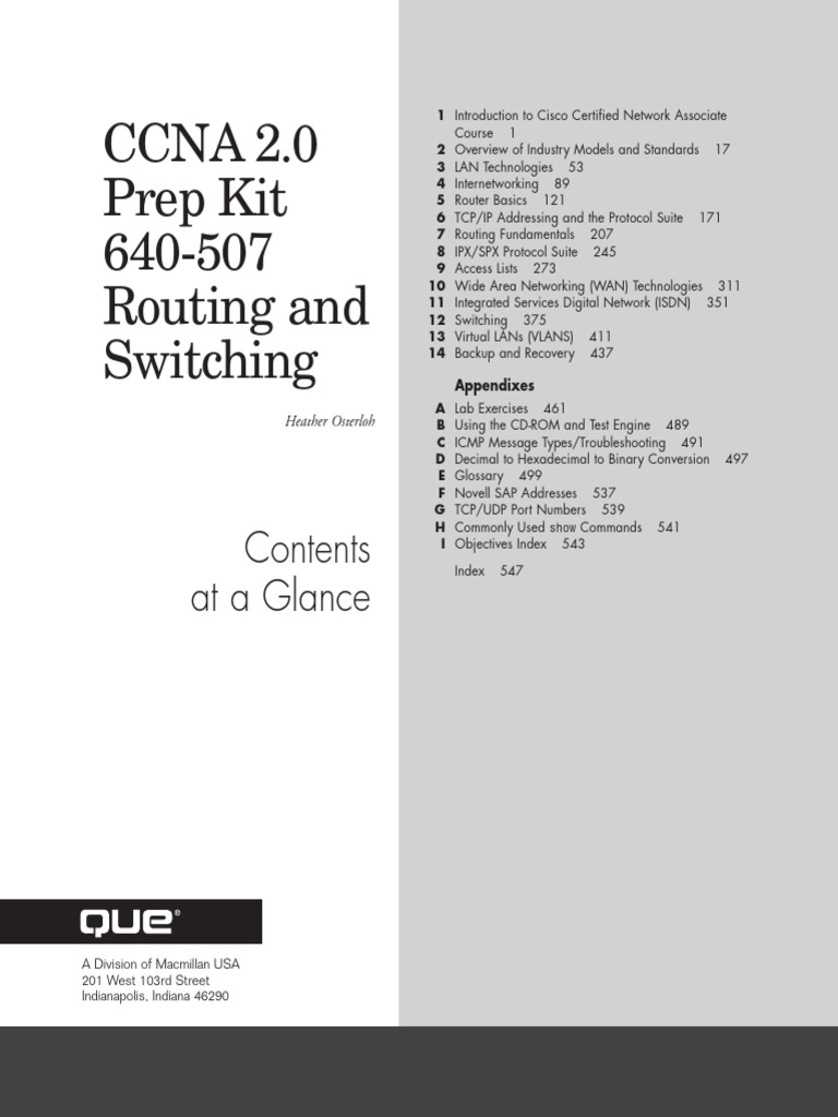 Ccna 2 0 prep kit 640 507 routing and switching pdf cisco