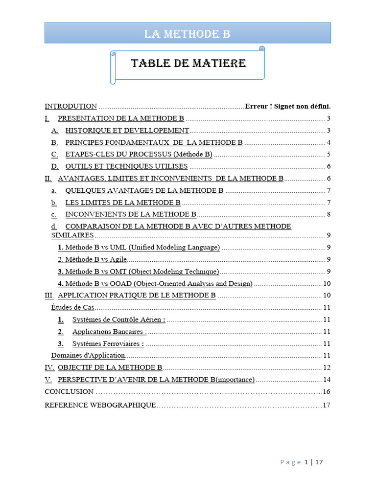La Méthode B : Principes et Applications | PDF | Ingénierie des ...