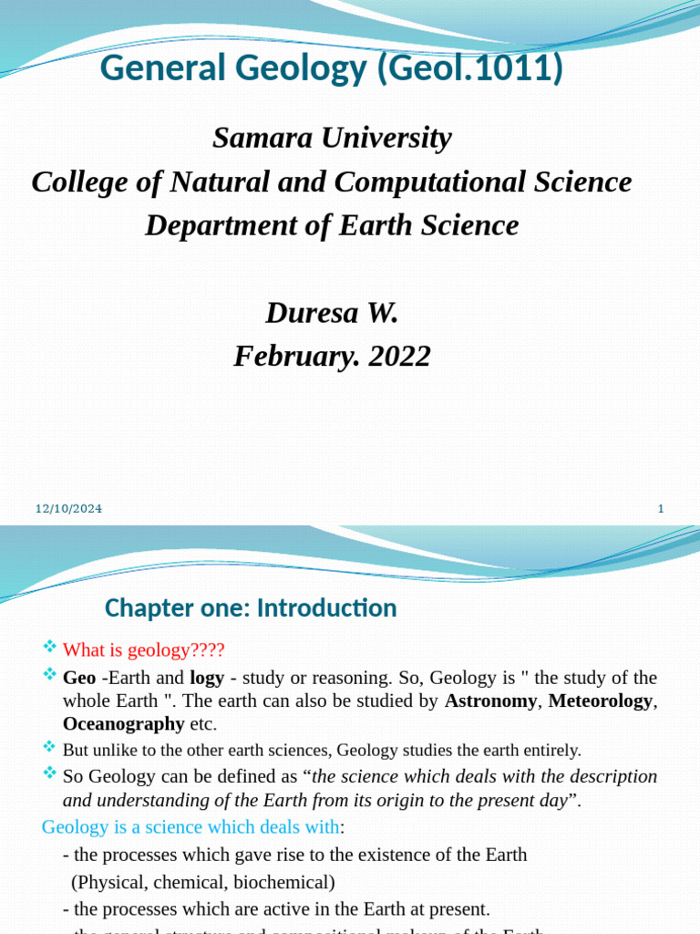 Introduction to Geology Concepts | PDF | Earth Sciences | Geology
