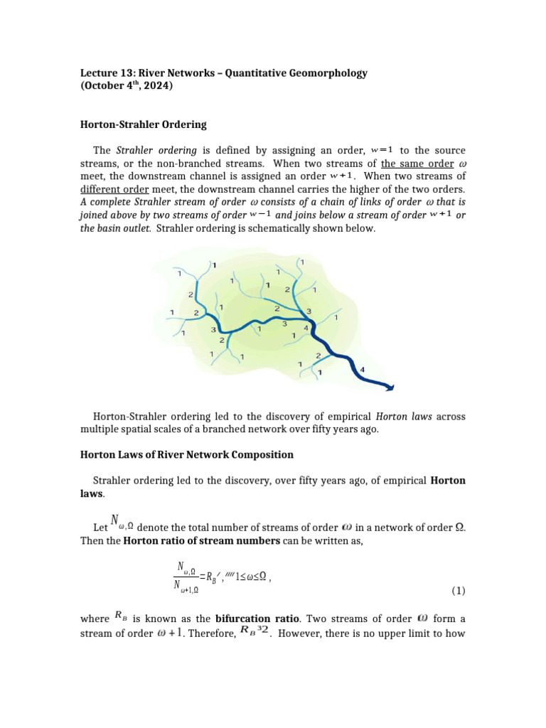 L13-River Networks - Quantitative Geomorphology | PDF | Surface Runoff ...