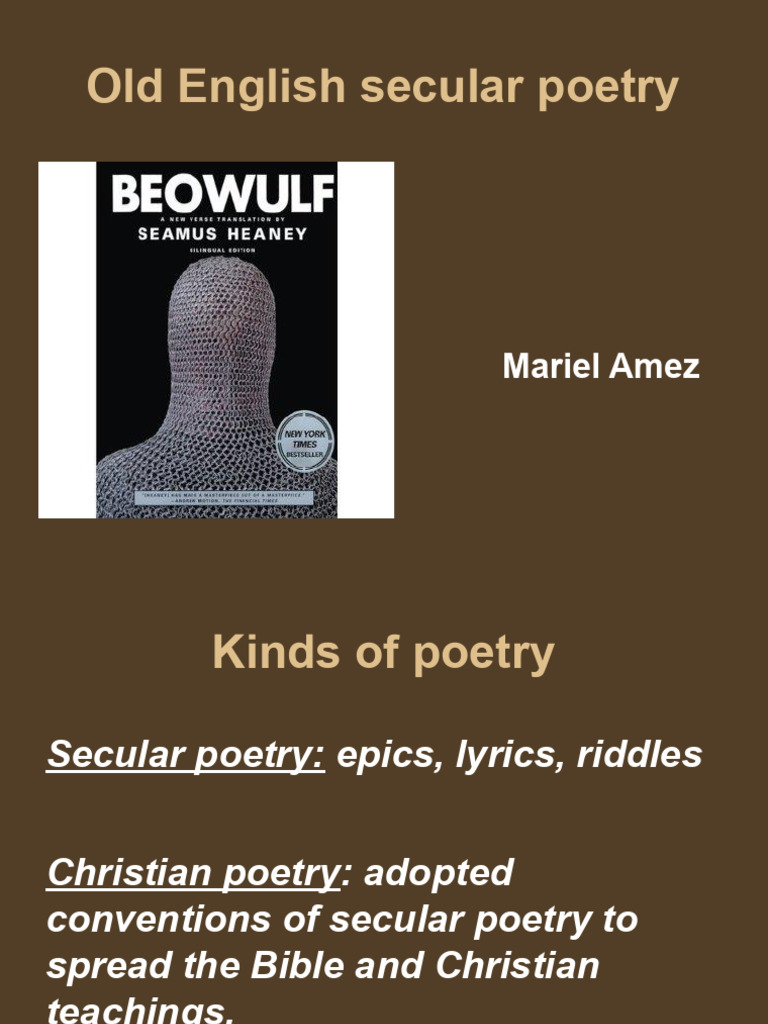 Overview of Old English Secular Poetry | PDF | Beowulf | Epic Poetry