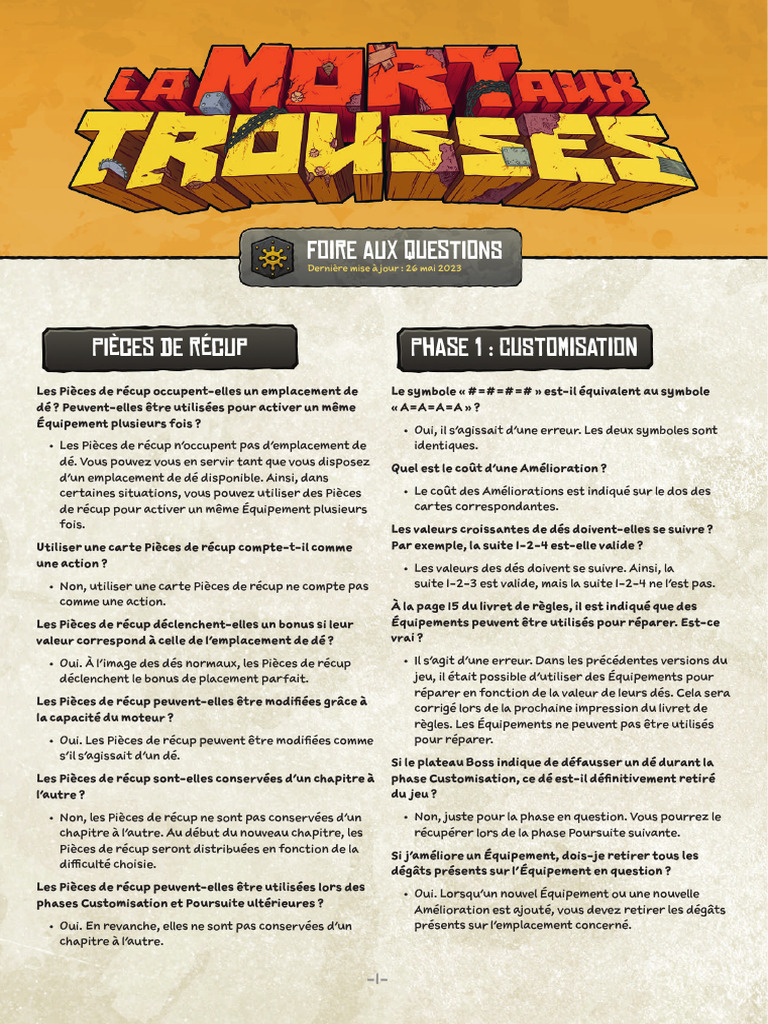 Guide sur les Pièces de Récup et Règles | PDF | Dé