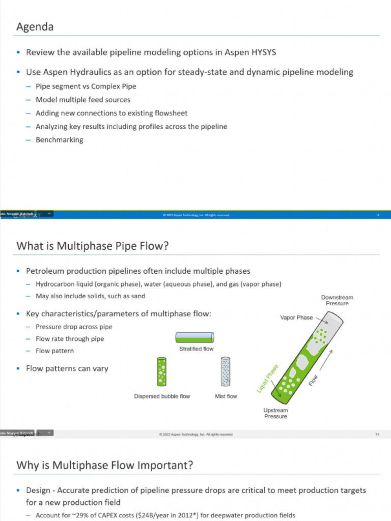 Pipeline Modeling with Aspen Hydraulics | PDF | Fluid Dynamics | Phase ...