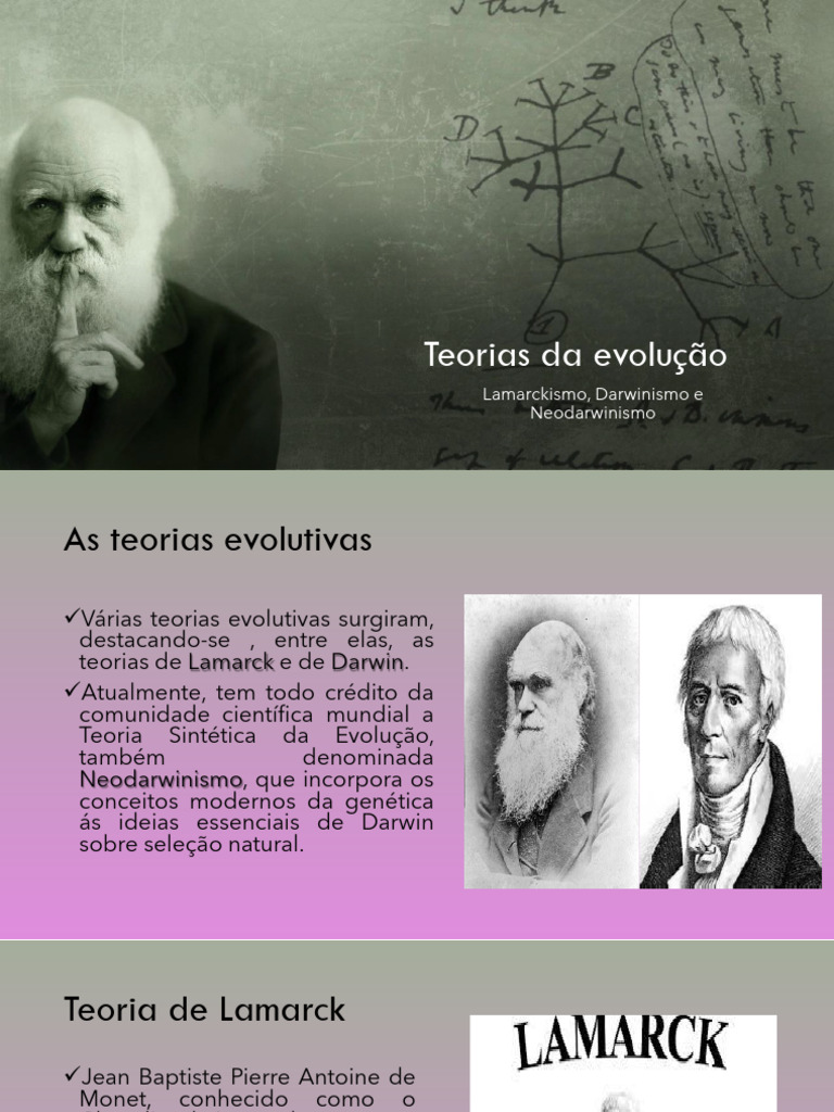 Teorias da evolução | PDF | Evolução | Charles Darwin
