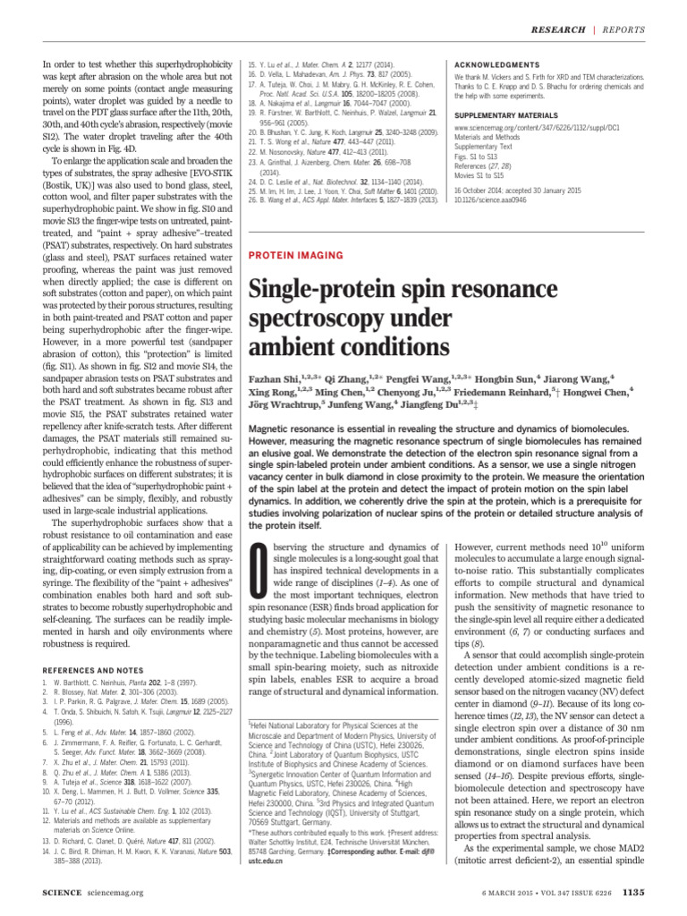2015 - Electron Spin Resonance An Experiment For | PDF | Electron ...