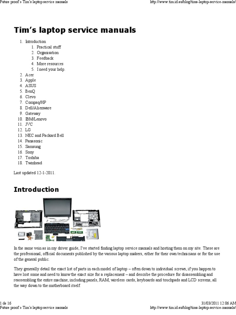 Future Proof Tim's Laptop Service Manuals | PDF | Macintosh | Consumer ...