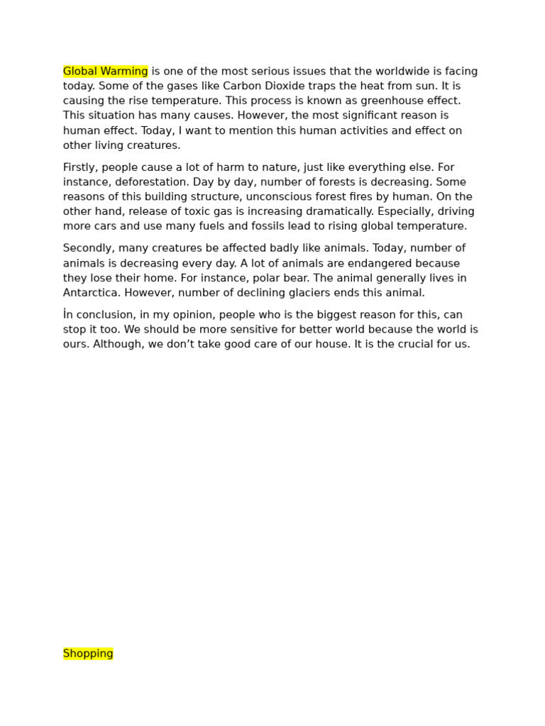 Ielts Writing Pdf Climate Change Natural Environment