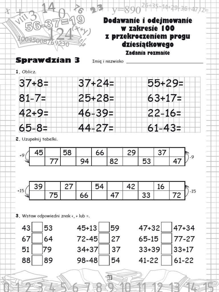 Sprawdziany Matematyka Klasa 3 Spr. 2 | PDF