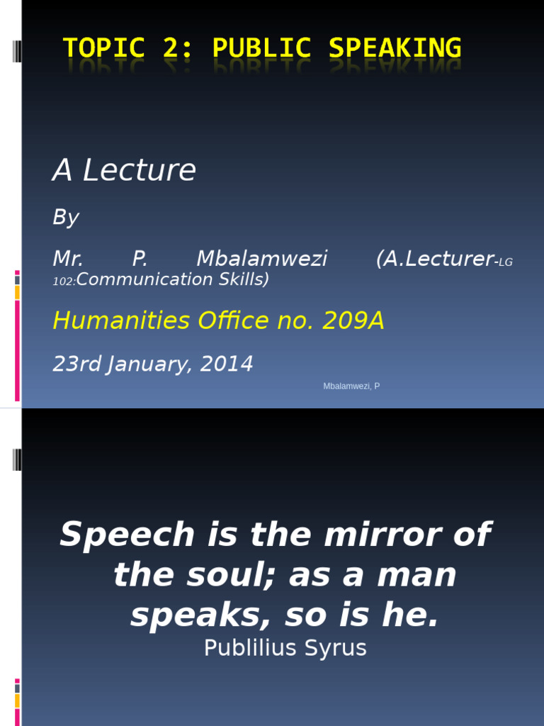 LG 102 Public Speaking | PDF | Public Speaking | Human Communication