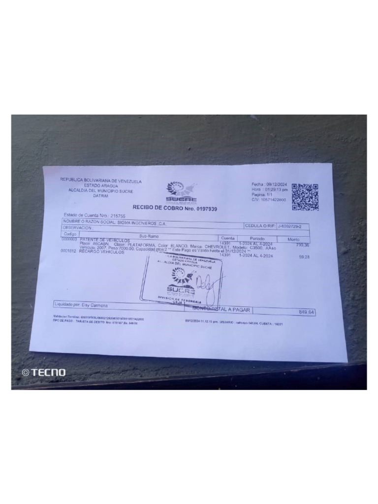Recibo 2 | PDF