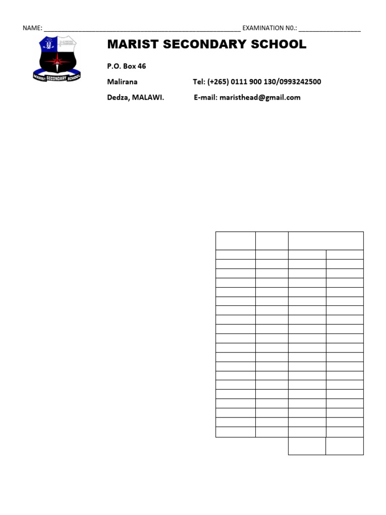 Maths F4 P1 Mock 1 2021 Pdf Circle Area