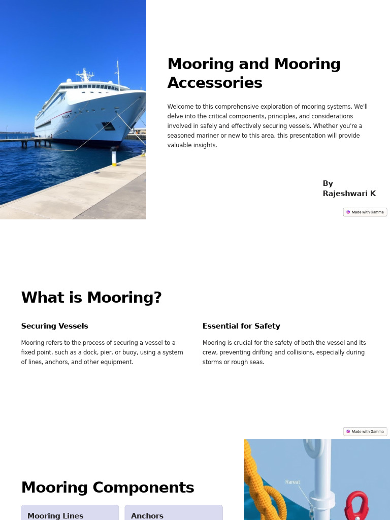 Mooring and Mooring Accessories | PDF | Anchor