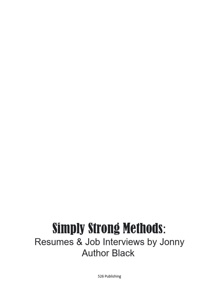 Simply Strong Methods | PDF | Résumé | Employment