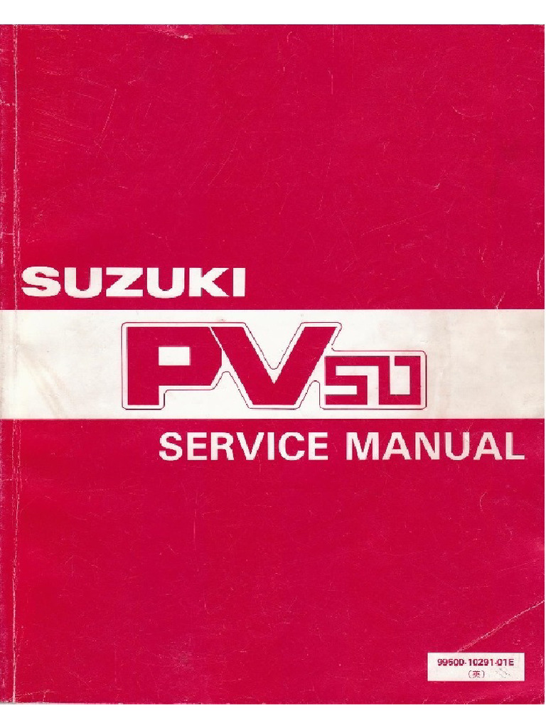 1979-93 Service Manual Suzuki PV50 | PDF