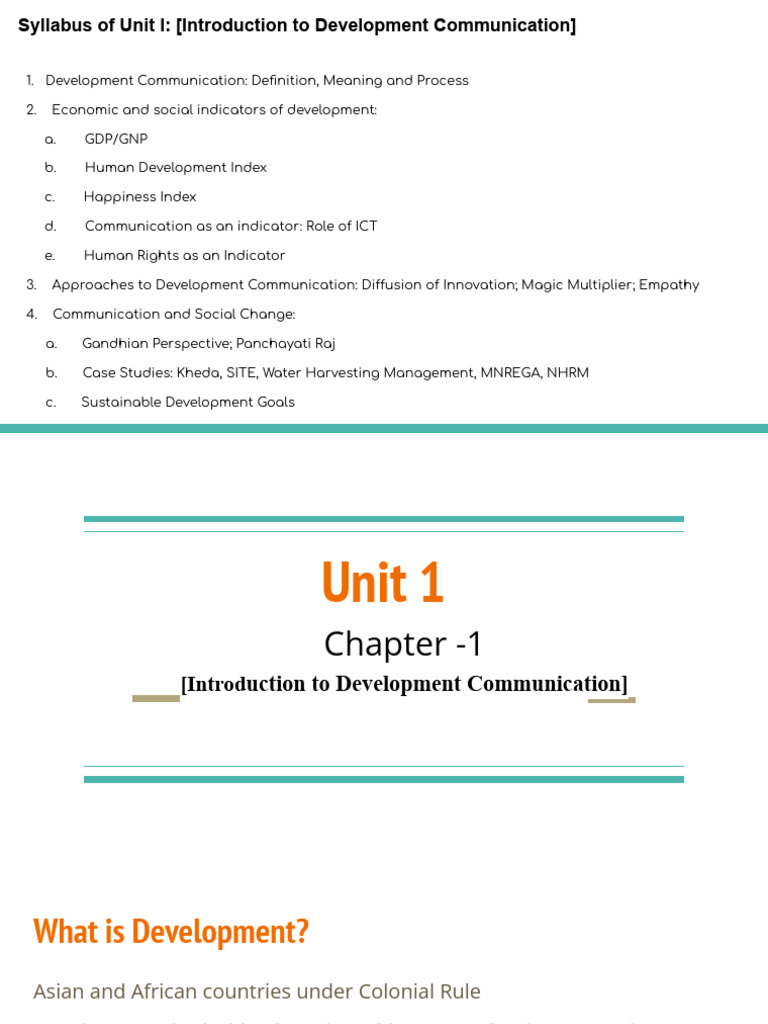 Introduction to Development Communication | PDF | Gross Domestic ...