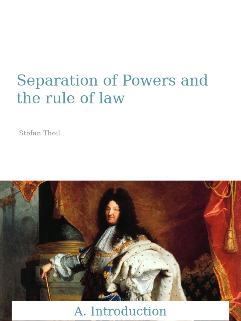 Separation of Powers and Rule of Law | PDF | English Civil War | Rule ...